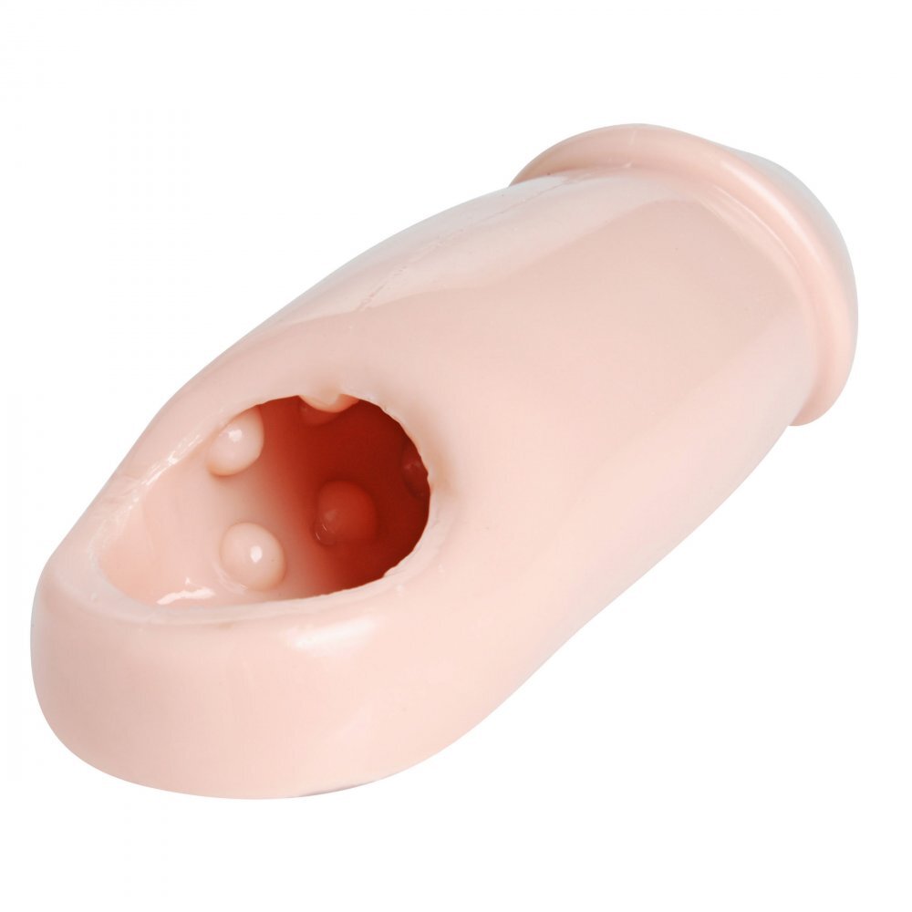 Size Matters Really Ample Wide Penis Enhancer Sheath Flesh-1