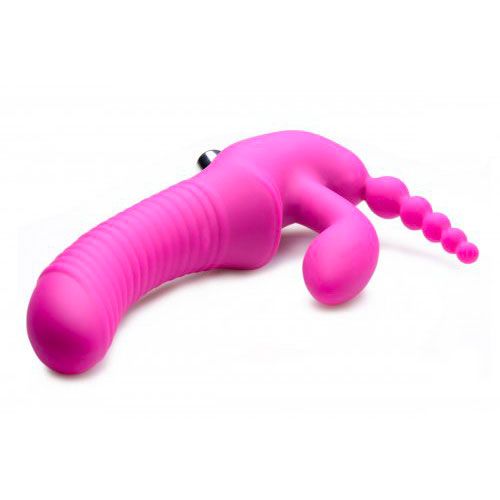 XR Regal Rider Vibrating Silicone Strapless Strap On Triple G Di-3