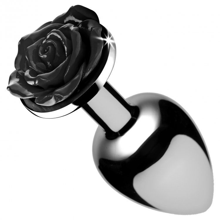 XR Booty Sparks Black Rose Anal Plug Small-0