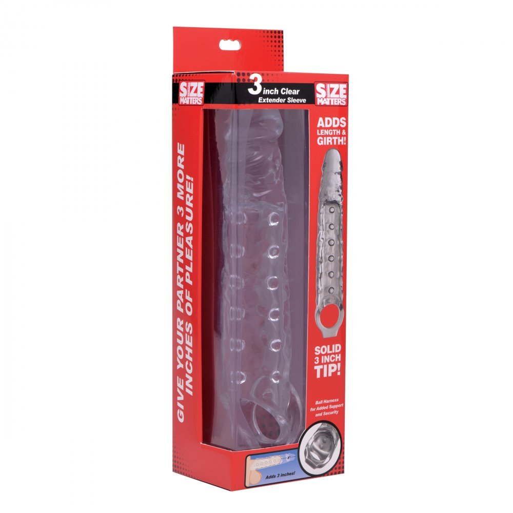 Size Matters 3 Inch Clear Penis Extender Sleeve-3