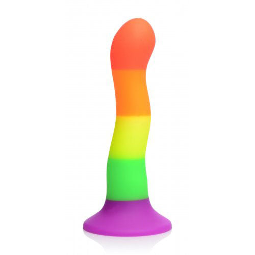 XR Proud Rainbow Silicone Dildo with Harness-0