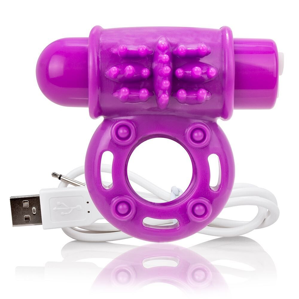 Screaming O Charged OWow Purple Vibrating Cock Ring-0