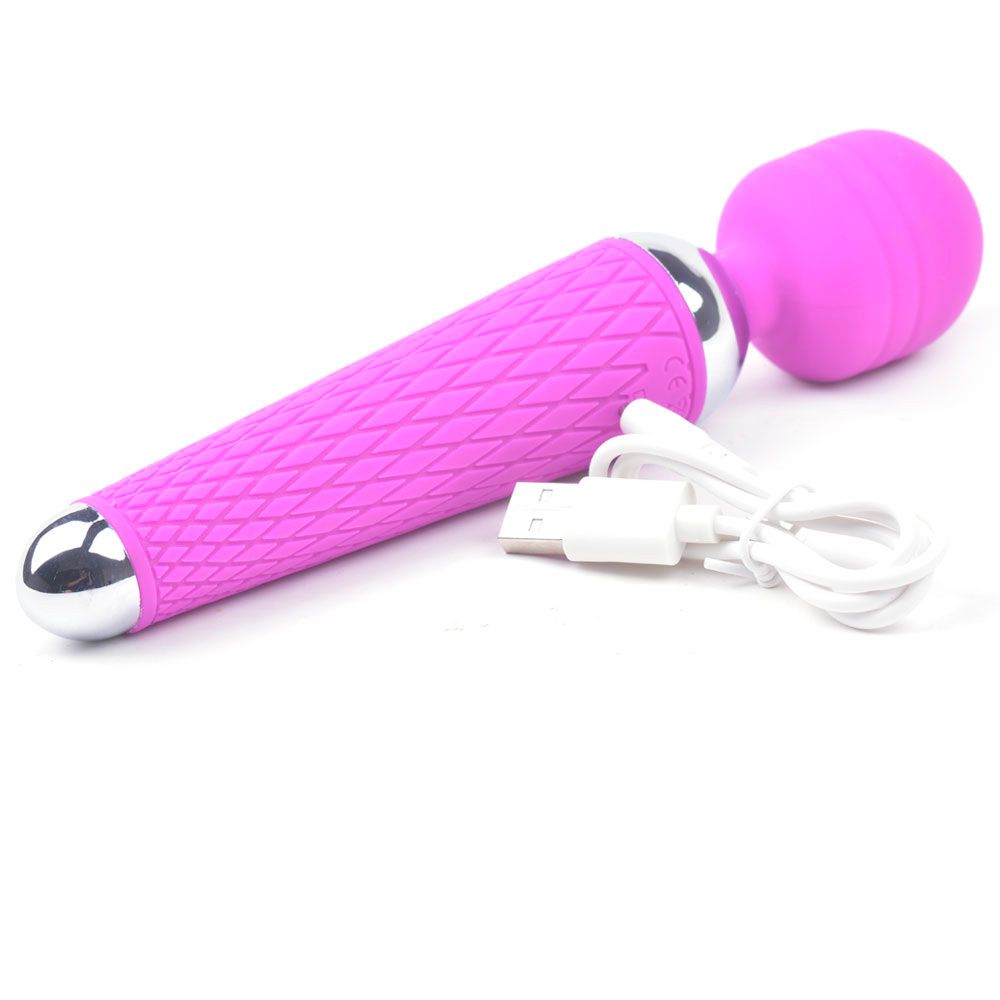 10 Speed Purple Rechargeable Magic Wand-2