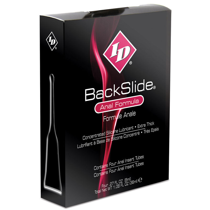 ID BackSlide Anal Formula Lubricant Insert Tubes 4 x 8ml-0