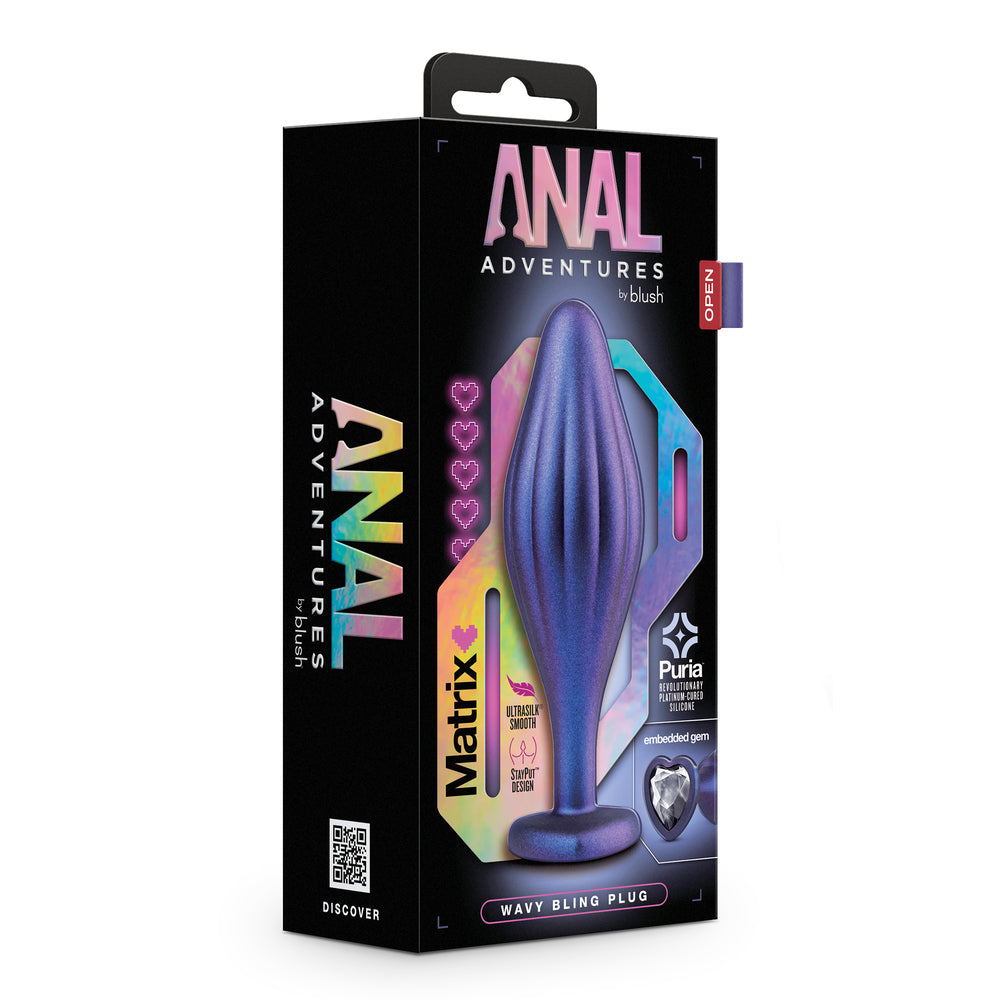 Anal Adventures Matrix Wavy Bling Butt Plug-3