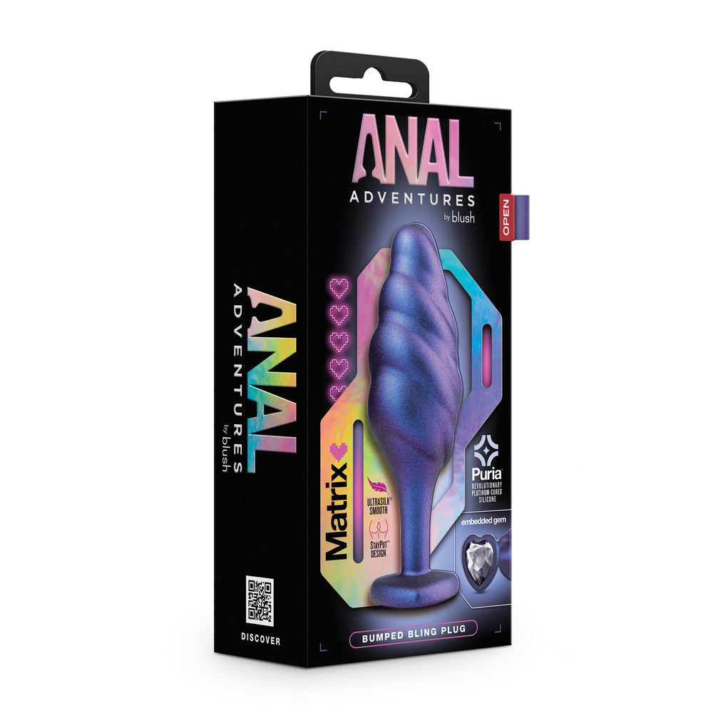 Anal Adventures Matrix Bumped Bling Butt Plug-3