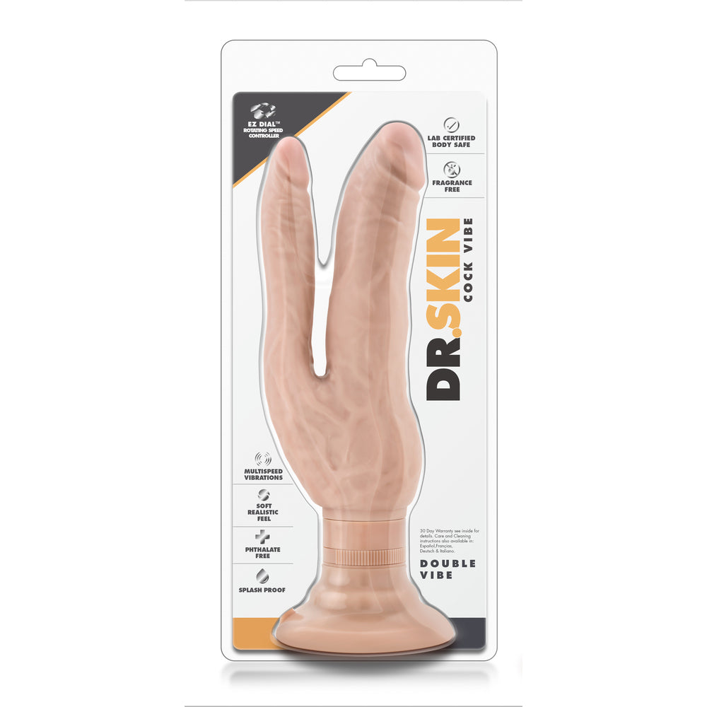 Dr. Skin 7 Inch Dual Penetrating Vibrating Dildo-3