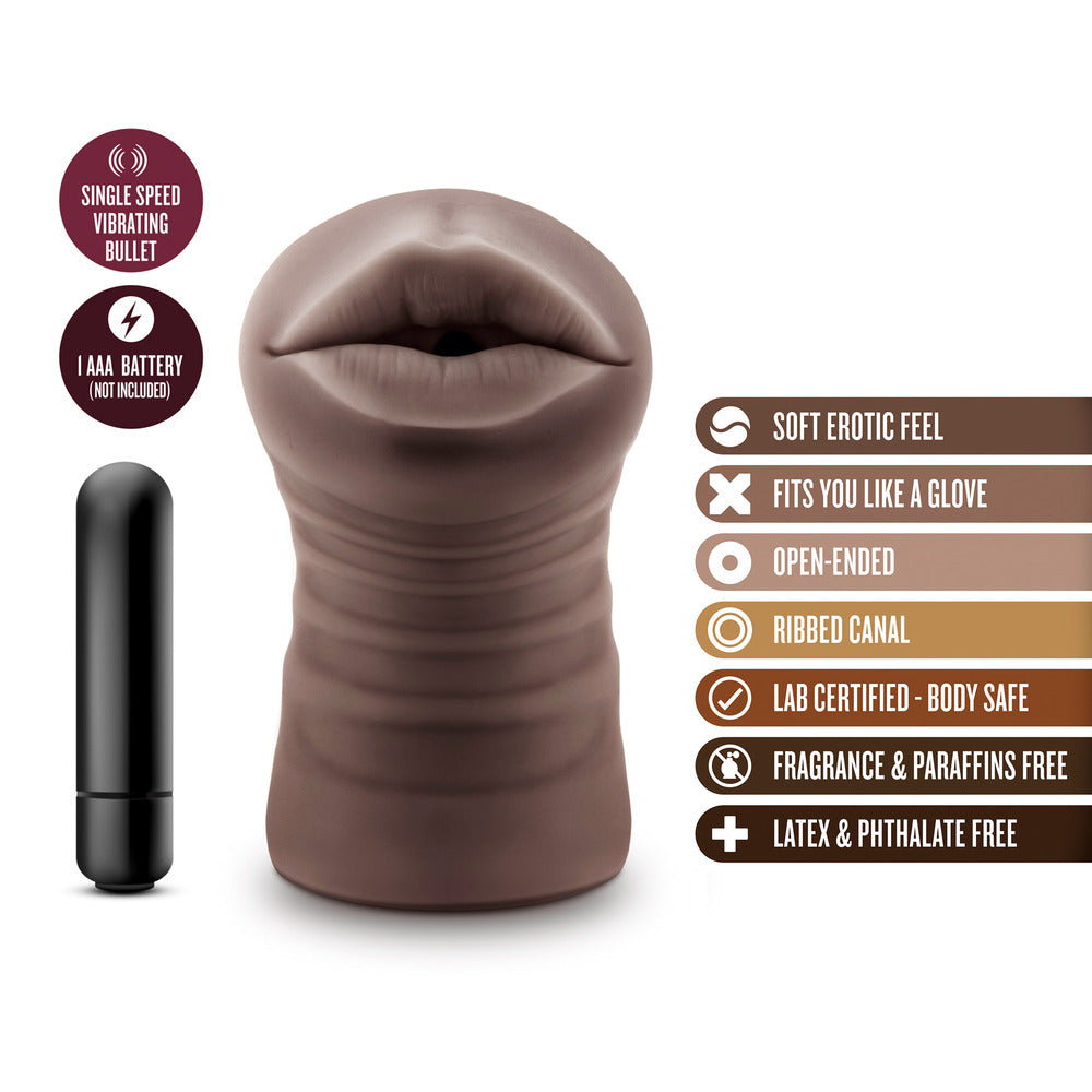 Hot Chocolate Heather Mouth Vibrating Masturbator-1