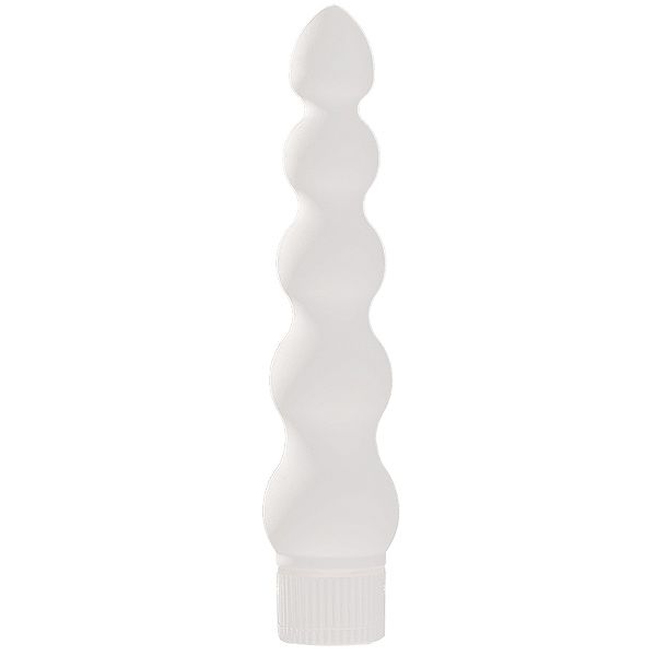 White Nights 7 Inch Ribbed Anal Vibrator-0