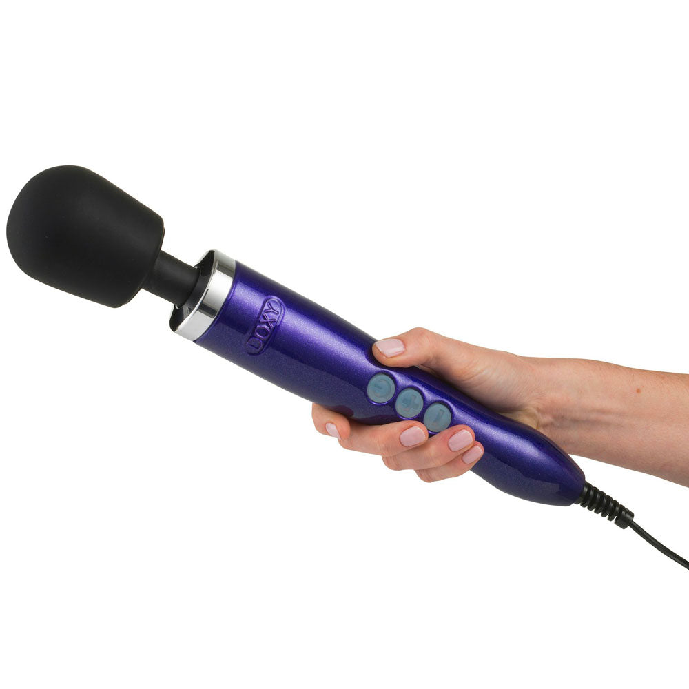 Doxy Die Cast Wand Massager PURPLE UK Plug-2