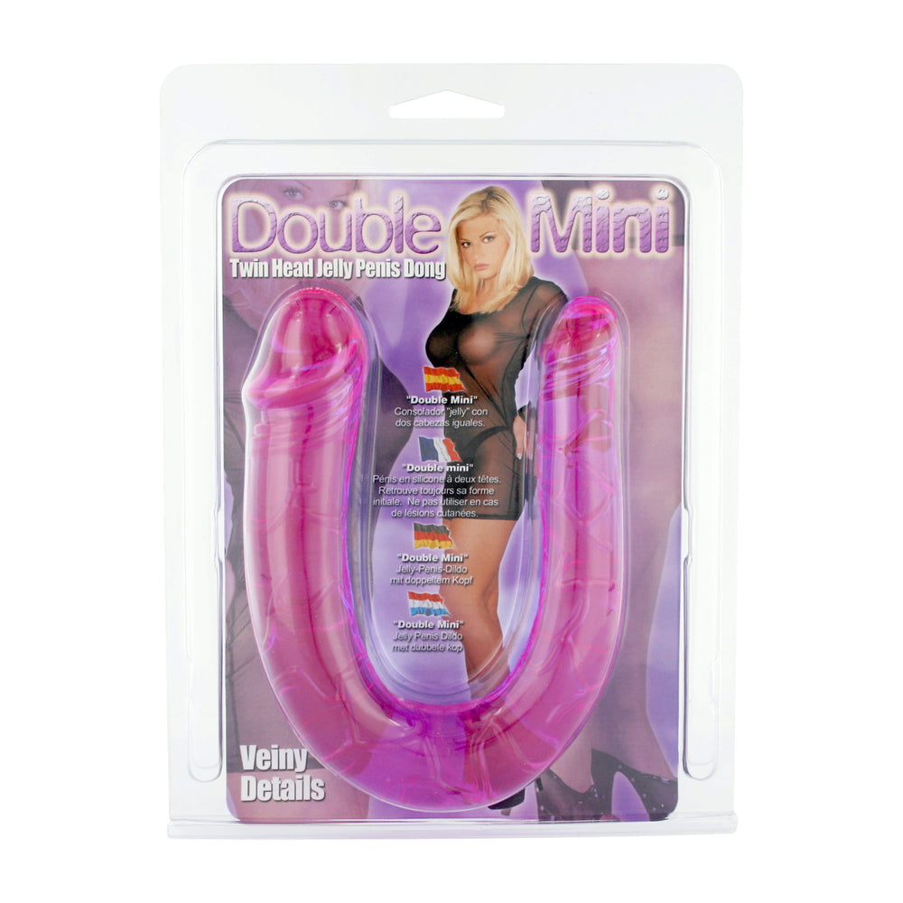 Double Mini Twin Head Jelly Penis Dildo-1