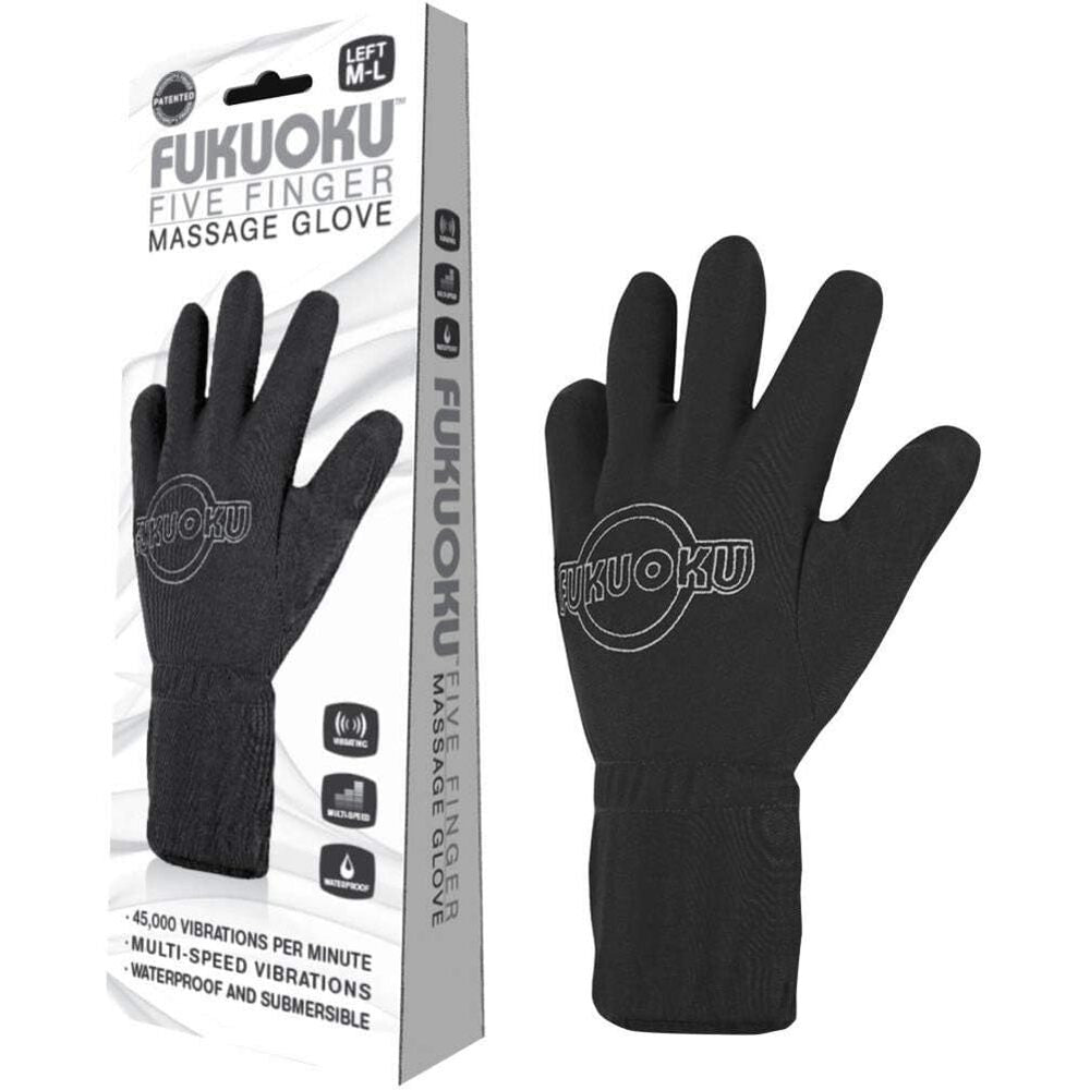 Fukuoku Vibrating Five Finger Massage Glove  Left Hand-3