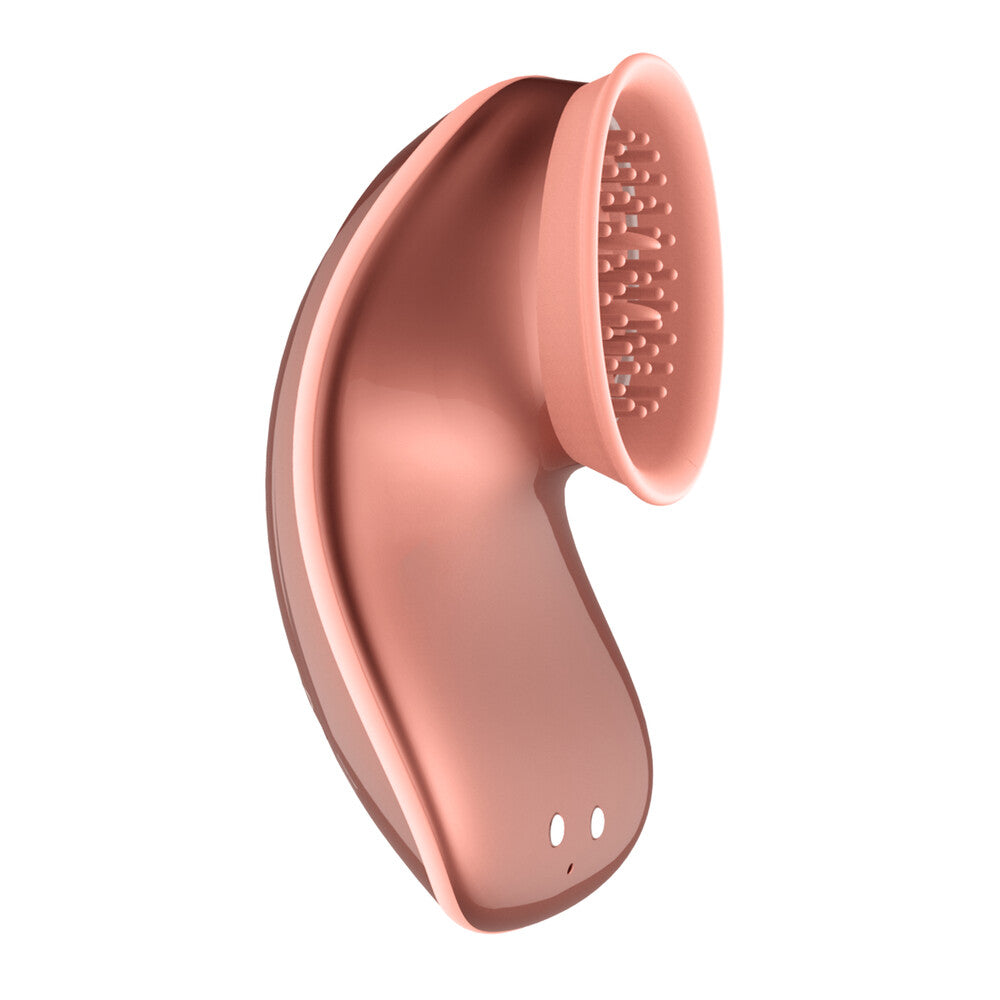 Twitch Rose Gold Hands Free Suction And Vibration Toy-0