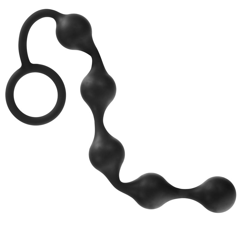 Onyx Silicone Anal Beads-0