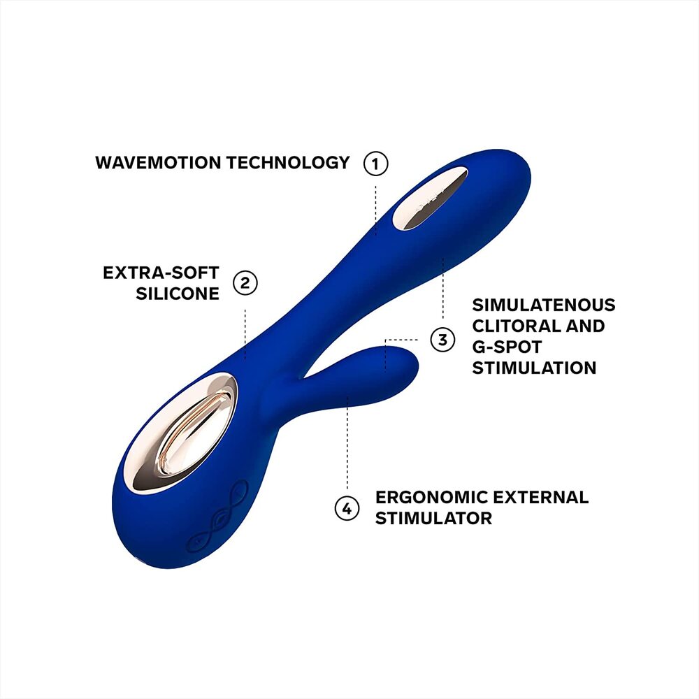 Lelo Soraya Wave Dual Action Vibrator Midnight Blue-1