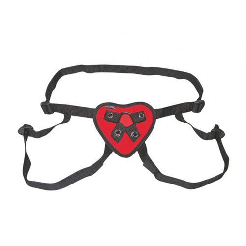 Lux Fetish Red Heart Strap On Harness-1