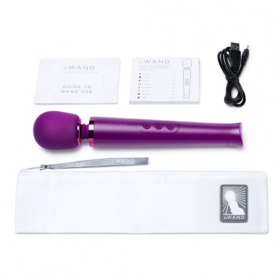 Le Wand Petite Rechargeable Vibrating Massager Dark Cherry-2