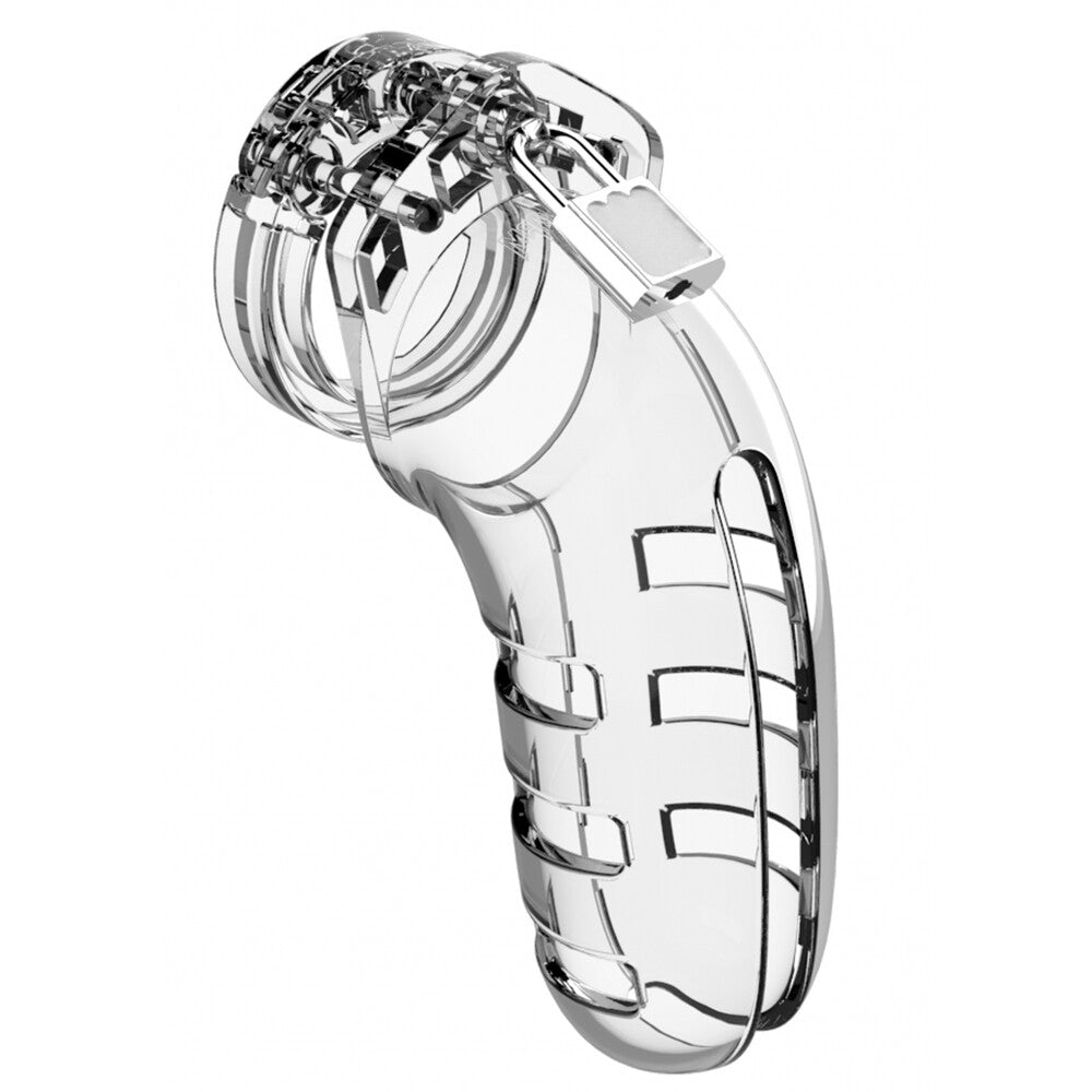 Man Cage 06 Male 5.5 Inch Clear Chastity Cage-0