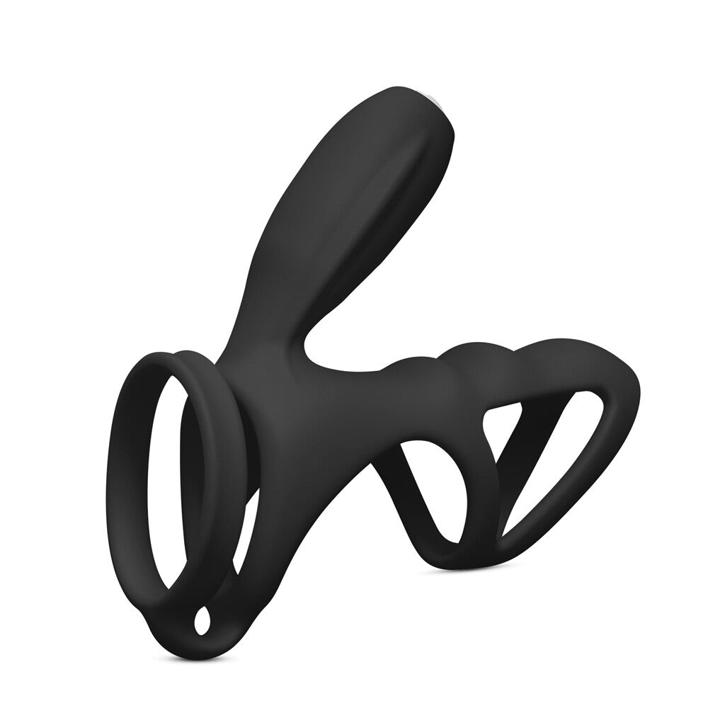 Cockring and Clit Vibrator Black-0