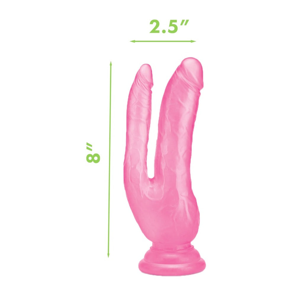 Me You Us Ultra Cock Double Dildo 8 Inch Pink-1