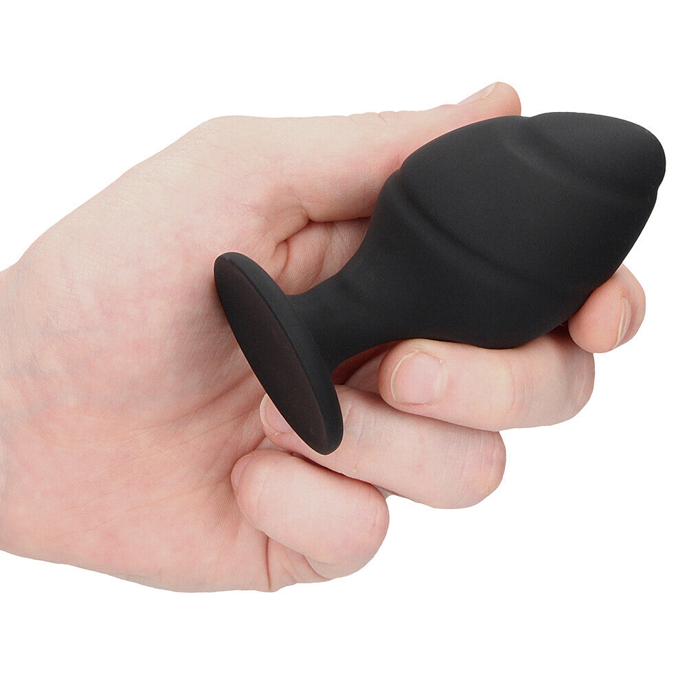 Ouch Silicone Swirled Butt Plug Set Black-1