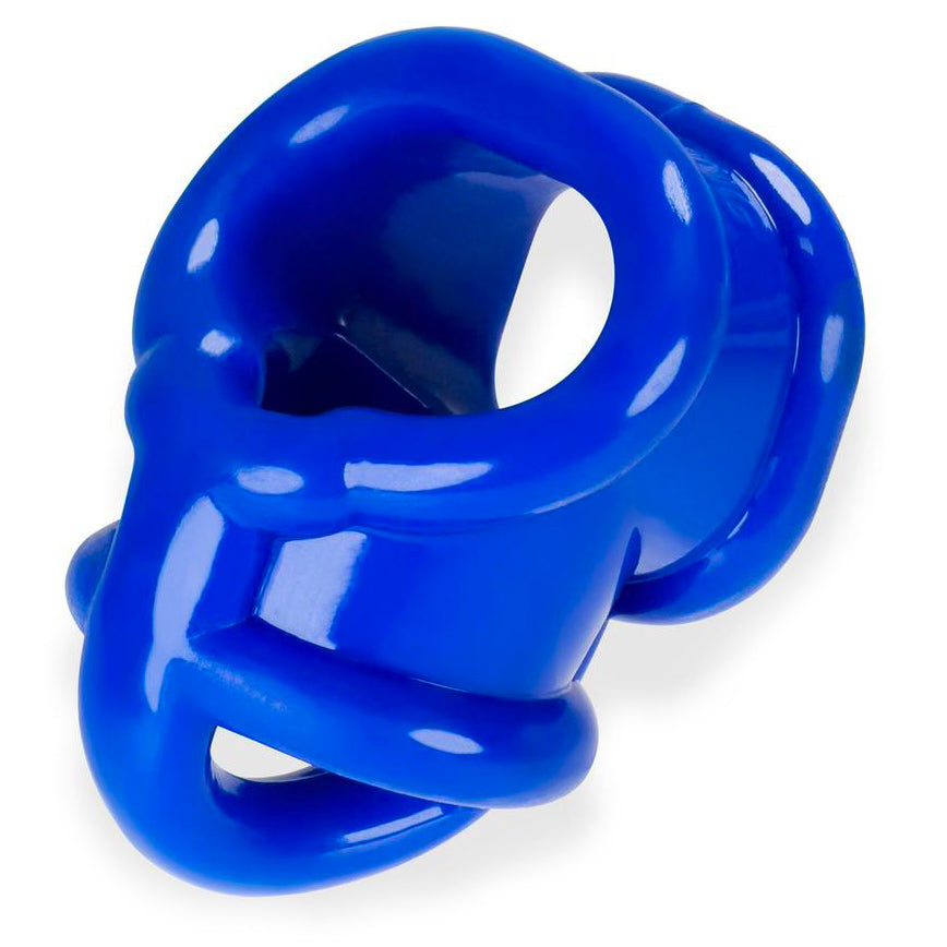 Oxballs Ballsling With Ballsplitter Cock Ring Police Blue-0