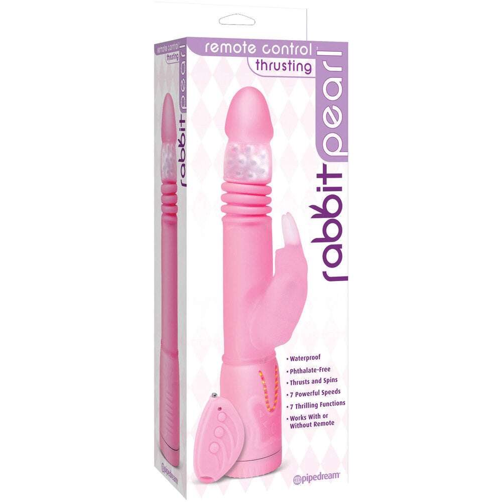 Remote Control Thrusting Rabbit Pearl Vibrator-3