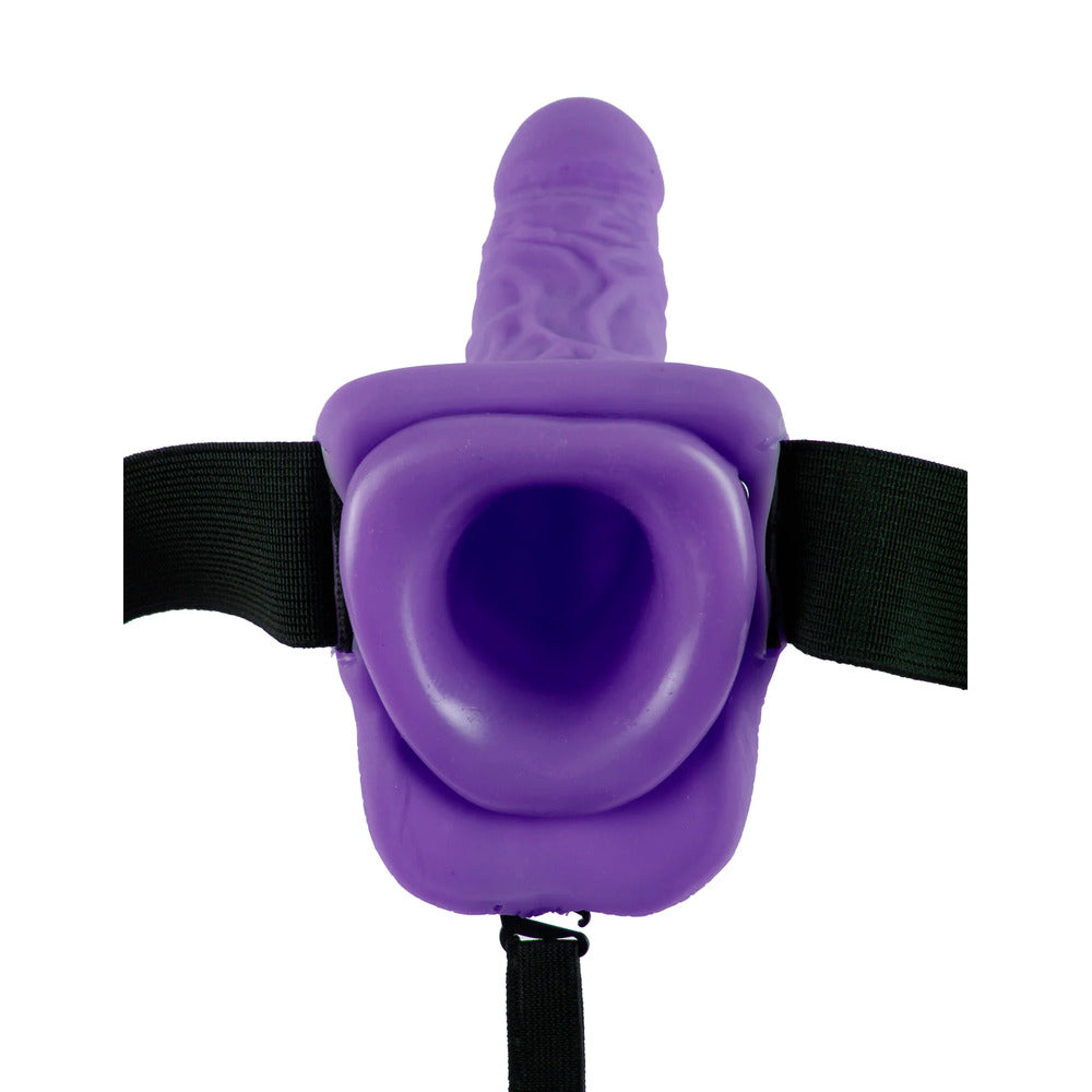 Fetish Fantasy Series 7 Inch Vibrating Hollow Strap On Purple-2