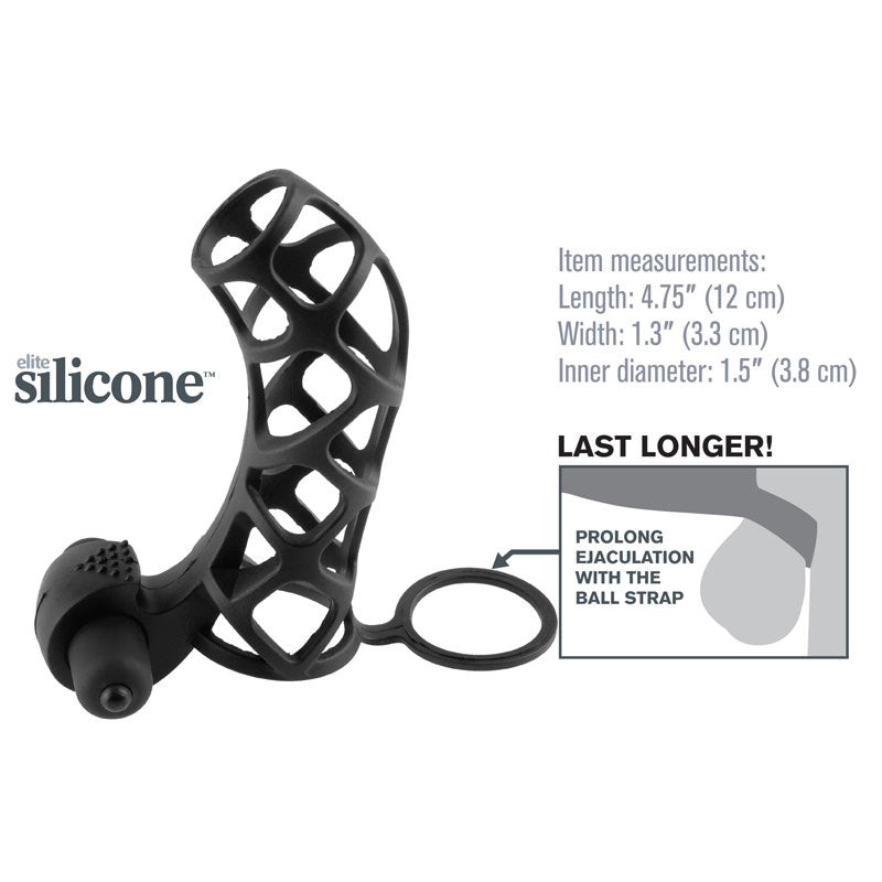 Fantasy Xtensions Silicone Extreme Power Vibrating Cock Cage-1