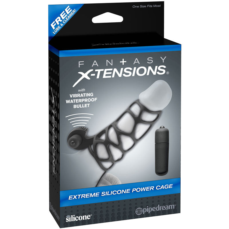 Fantasy Xtensions Silicone Extreme Power Vibrating Cock Cage-2