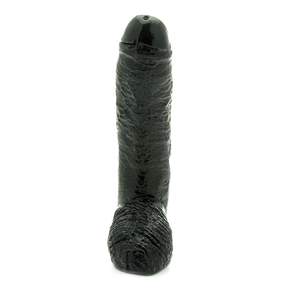 Basix 10 Inch Fat Boy Black Dildo-1