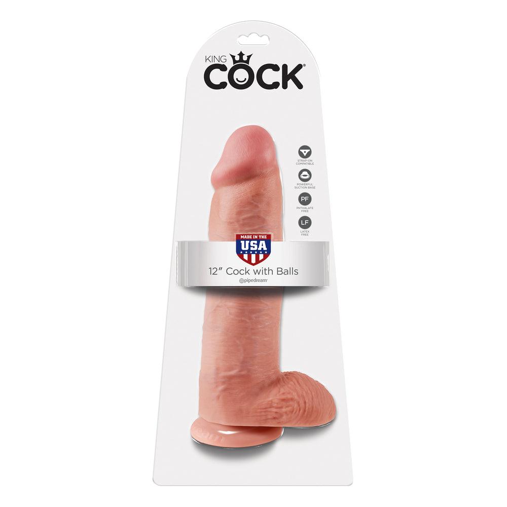 King Cock 12 Inch Cock Dildo With Balls-3