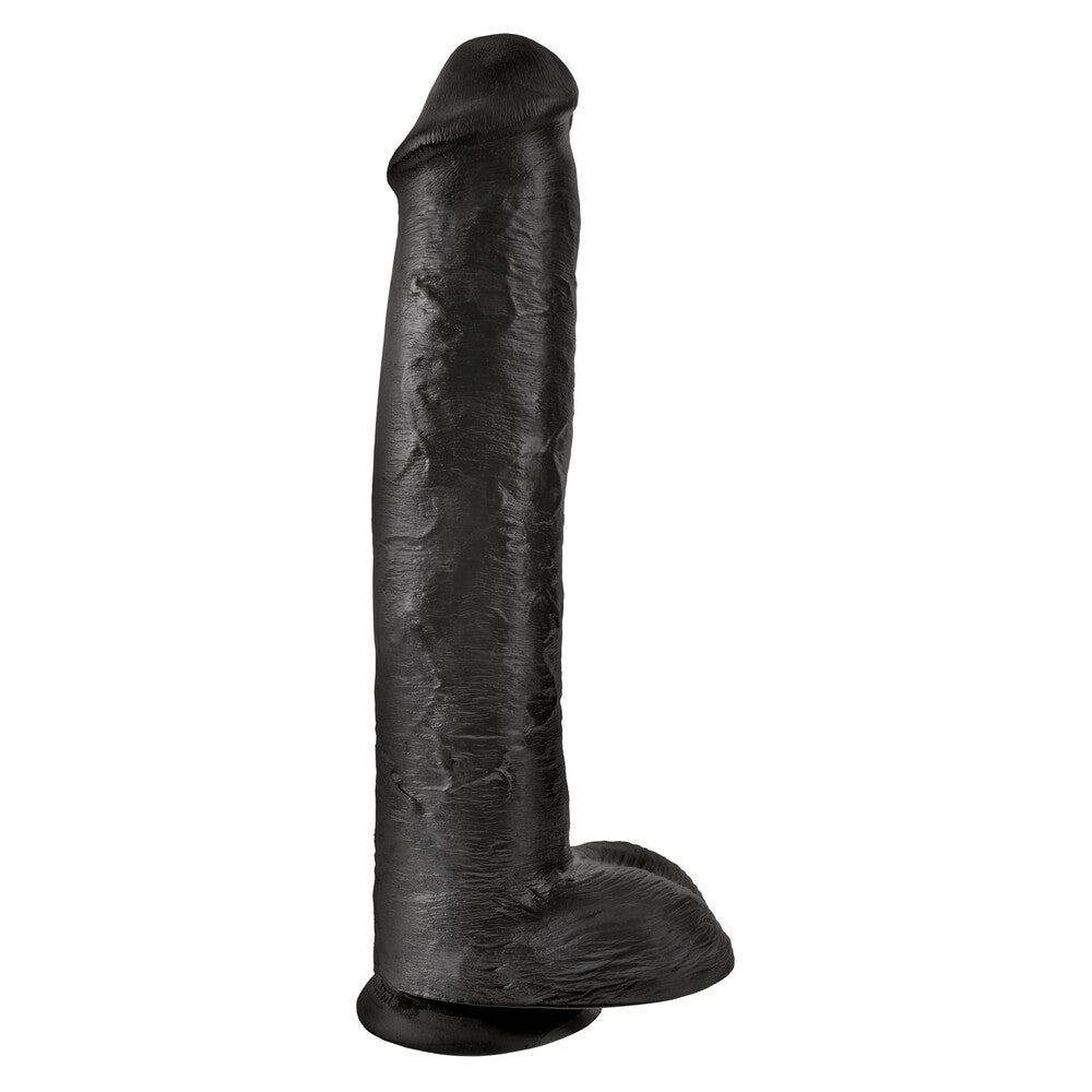 King Cock 15 Inch Cock with Balls Black-0