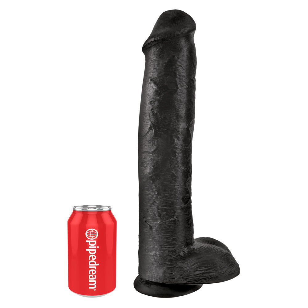 King Cock 15 Inch Cock with Balls Black-1