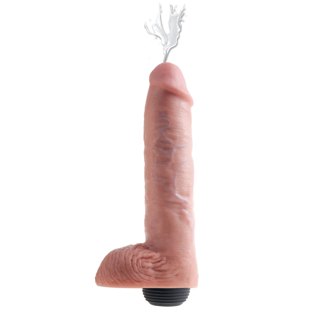 King Cock 11 Inch Squirting Cock With Balls Flesh-0