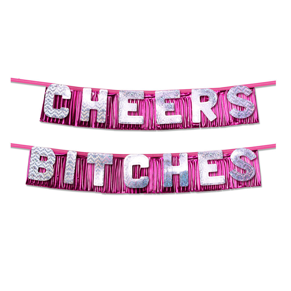 Bachelorette Party Favors Cheers Bitches Party Banner-0