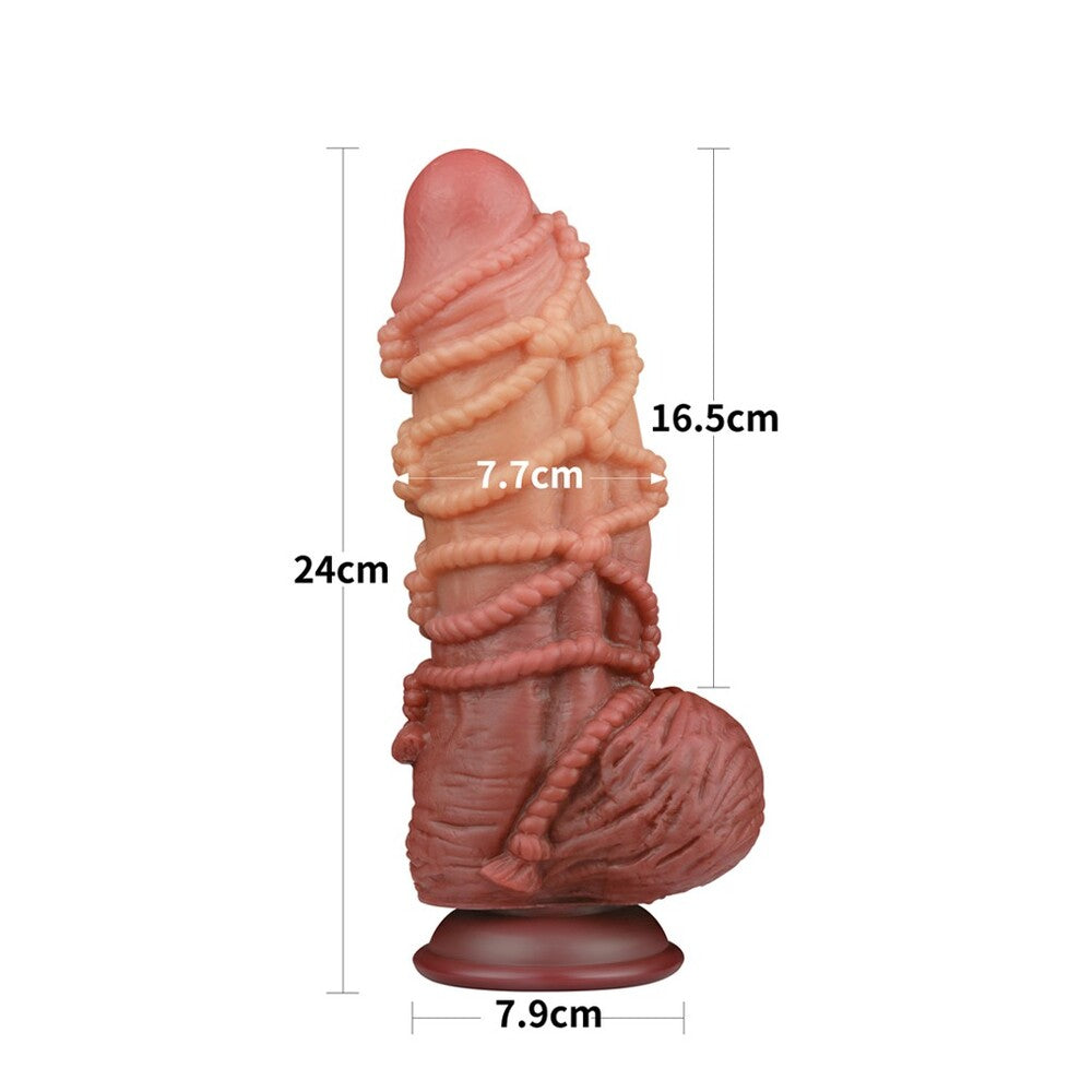 Lovetoy Extreme Dildo With Rope Pattern-2