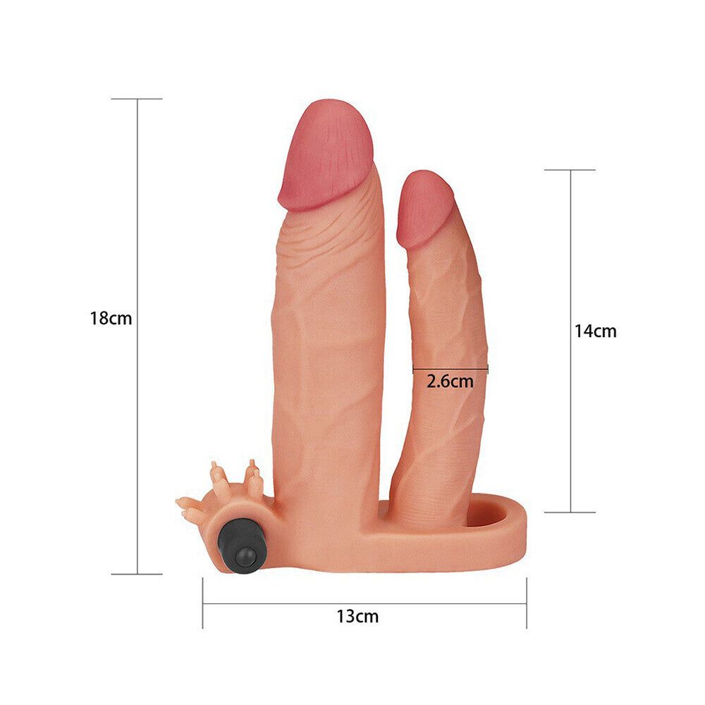 Lovetoy 1 Inch Vibrating Double Pleasure Extender-2