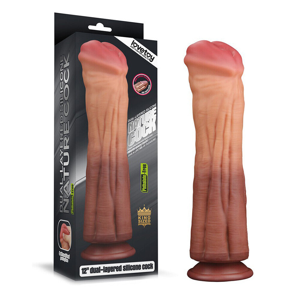 Lovetoy 12 Inch Dual Layered Silicone Horse Cock-0