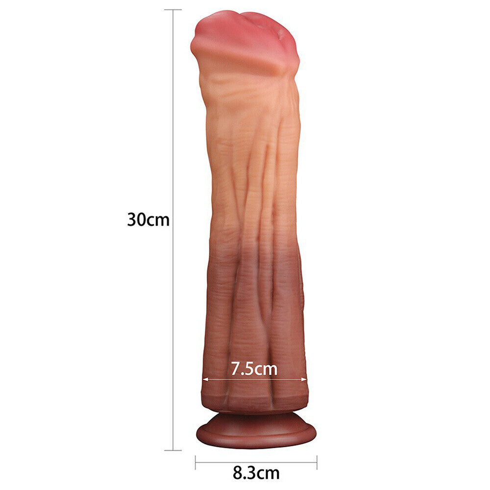 Lovetoy 12 Inch Dual Layered Silicone Horse Cock-1