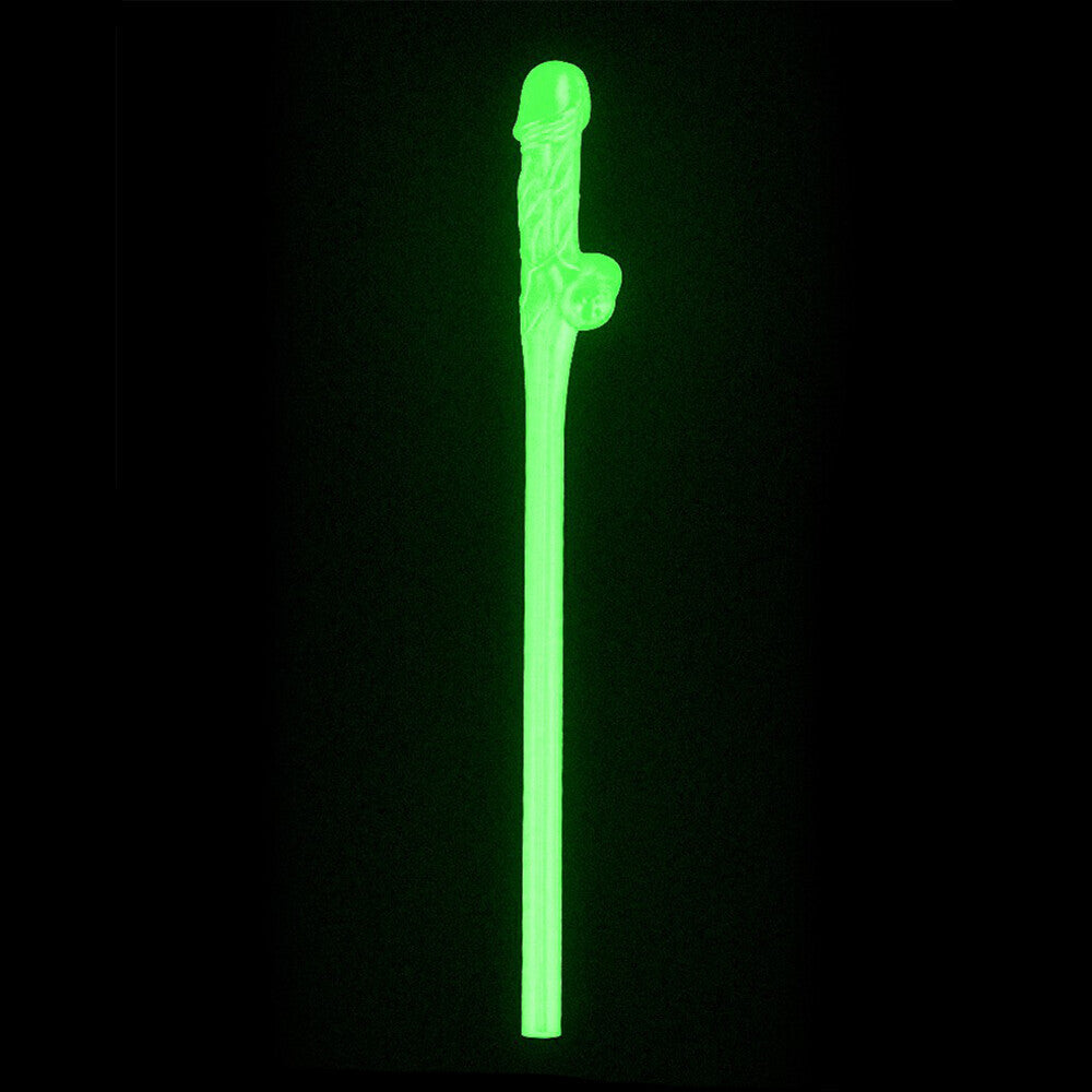 Lovetoy Pack Of 9 Willy Straws Glow In The Dark-3