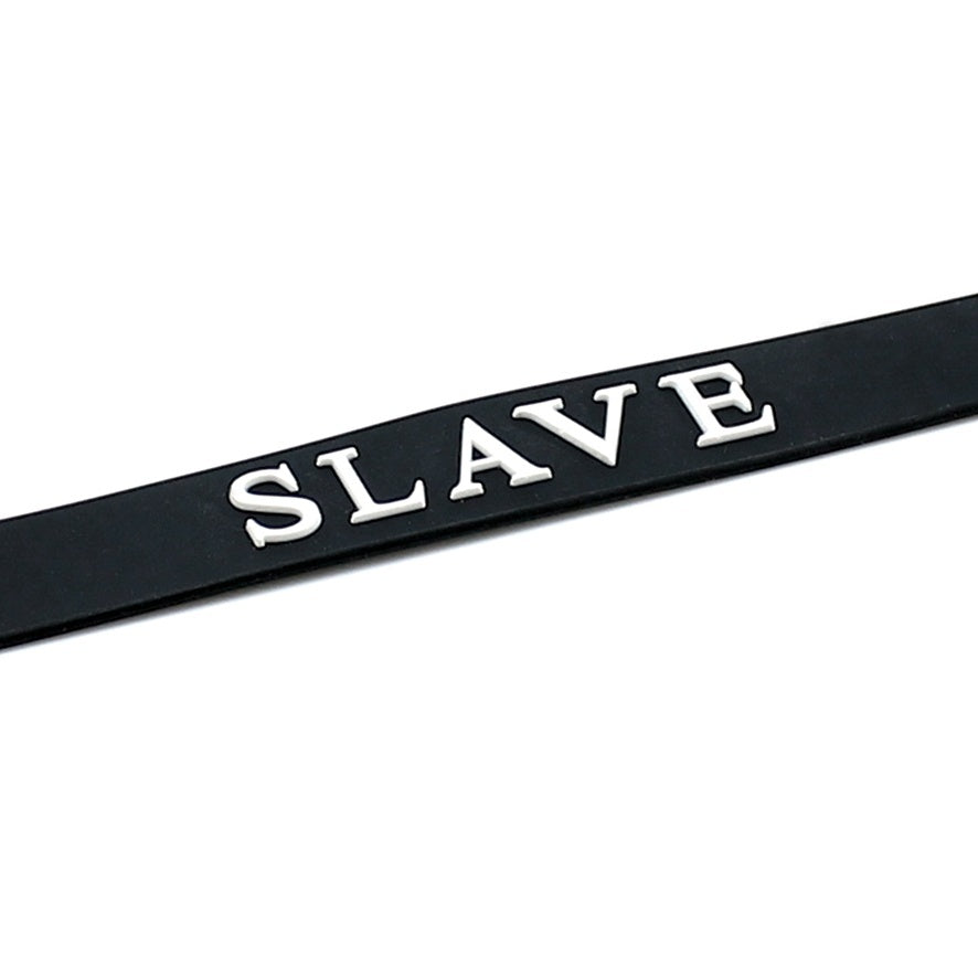 Black Silicone Slave Collar-2