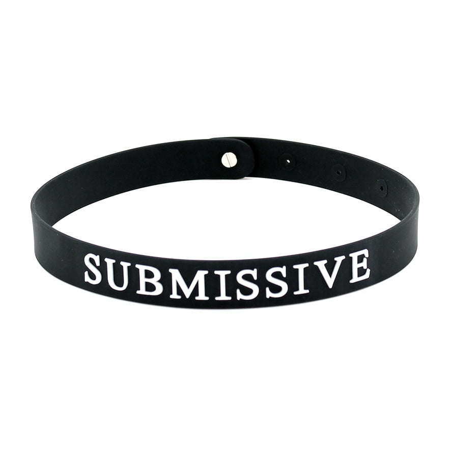 Black Silicone Submissive Collar-1