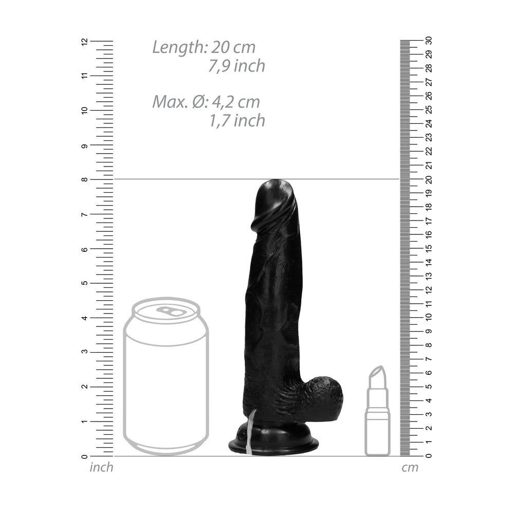 RealRock 8 Inch Vibrating Realistic Cock With Scrotum-2