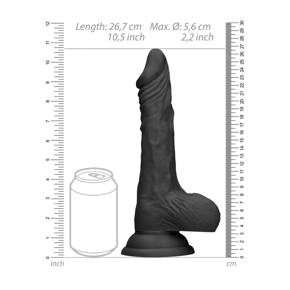 RealRock 10 Inch Dong With Testicles Black-1