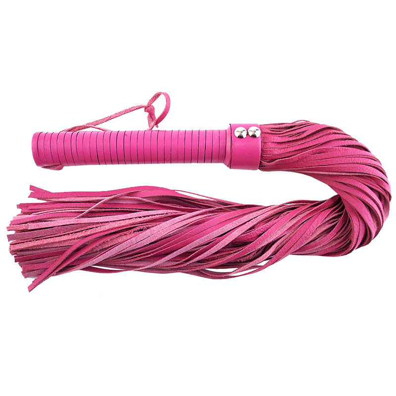 Rouge Garments Large Pink Leather Flogger-0