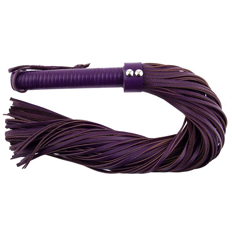 Rouge Garments Large Purple Leather Flogger-0