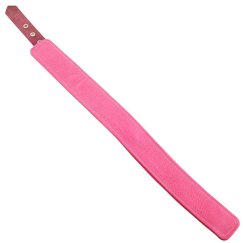 Rouge Garments Plain Pink Leather Collar-1