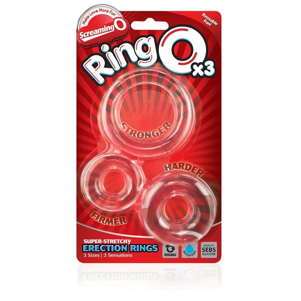 Screaming O RingO x3 Clear Cock Rings-1