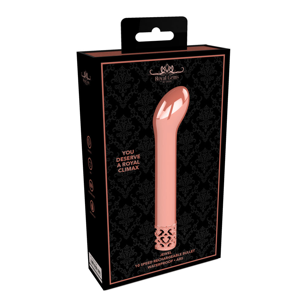 Royal Gems Jewel Rechargeable G Spot Bullet Rose Gold-2